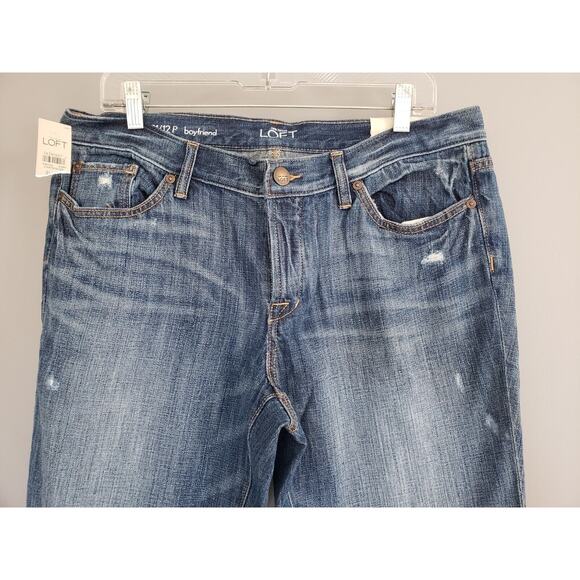 NEW Ann Taylor LOFT Legging Jeans Women's Petite Size 31/12 Cuffed Capri Ankle - Picture 2 of 5